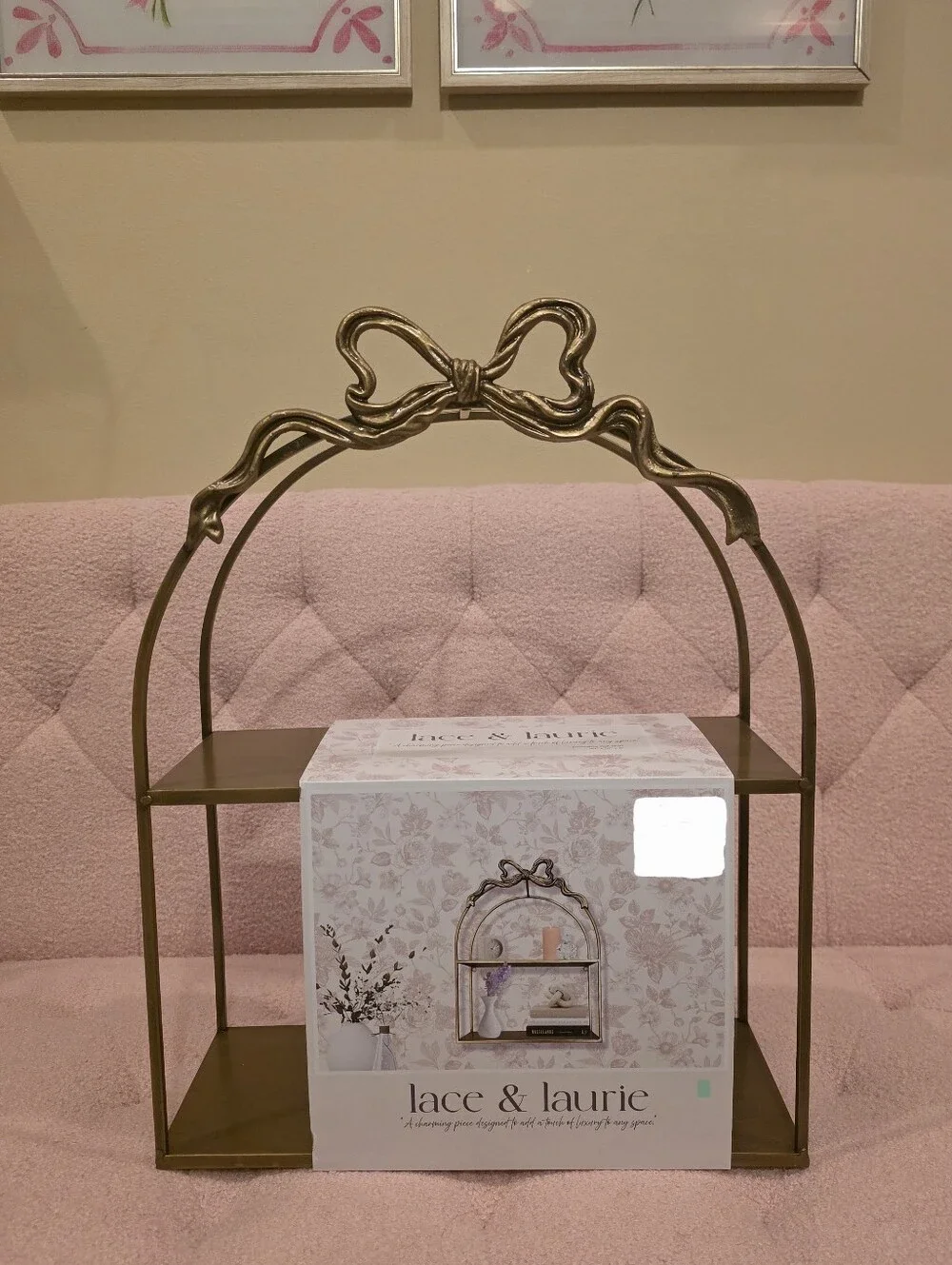 Coquette Bow Wall Decor Display Shelf